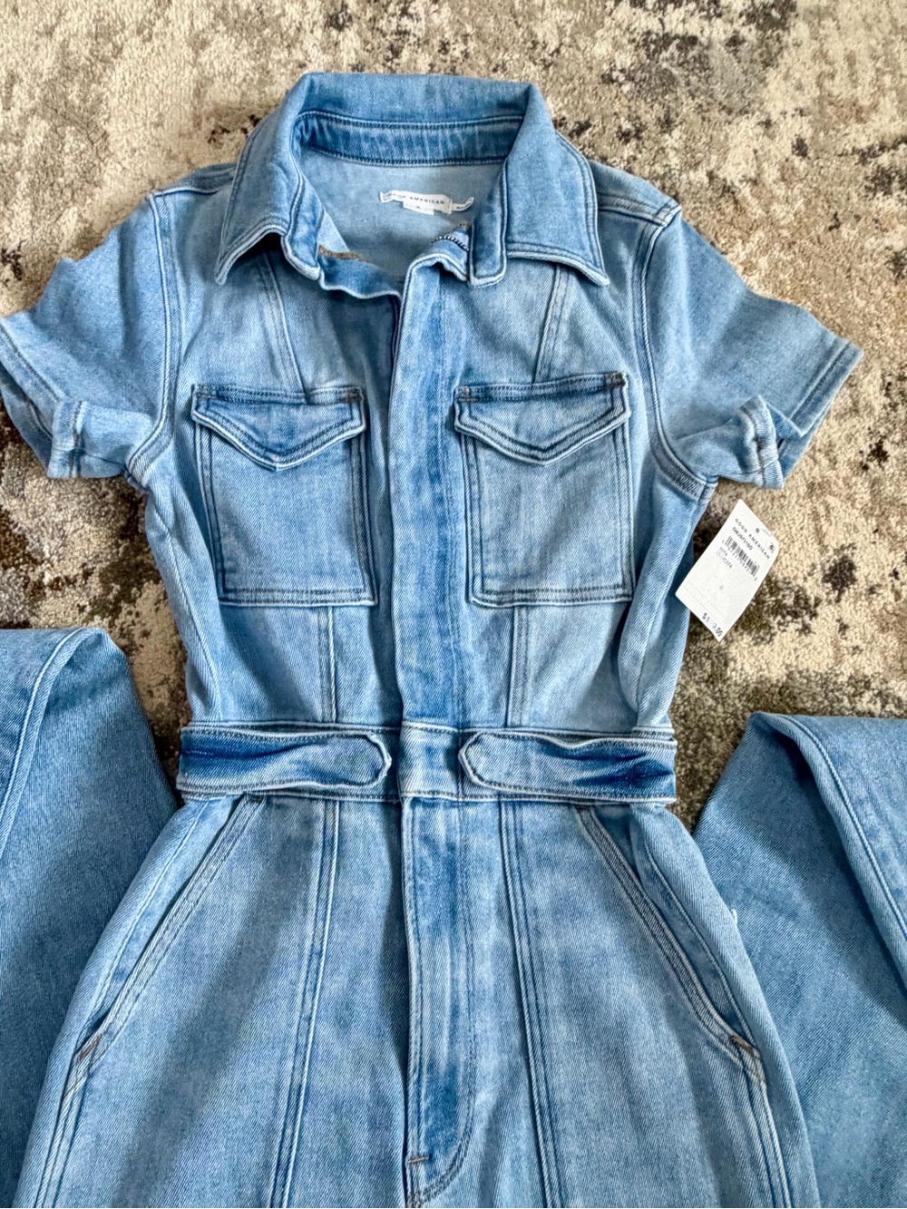 Good American Light Blue Denim Jumpsuit NWT - Picture 6 of 6